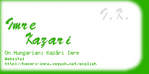 imre kazari business card